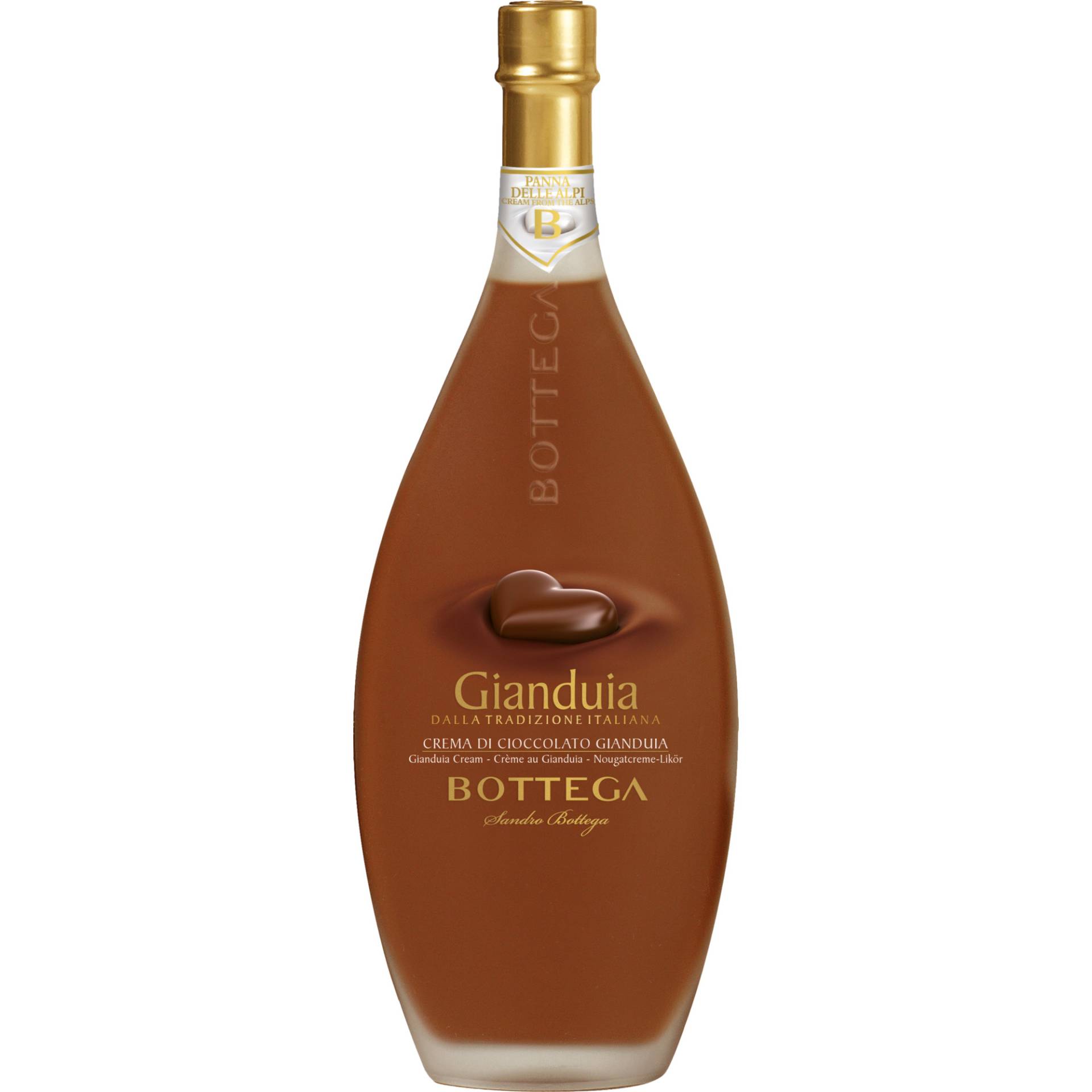 Bottega Crema di Cioccolato Gianduia, 0,5 L, 17% Vol., Spirituosen von Bottega S.p.A.-31010 Bibano di Godega di Sant'Urbano-Italia