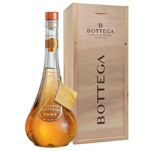 Bottega Fumé Verbarrikadierter Grappa aus Prosecco 38% in Holzkiste - 700ml von Bottega