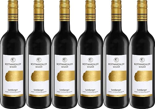 6x Gold Lemberger trocken 2022 - Bottwartaler Winzer eG, Württemberg - Rotwein von Bottwartaler Winzer eG