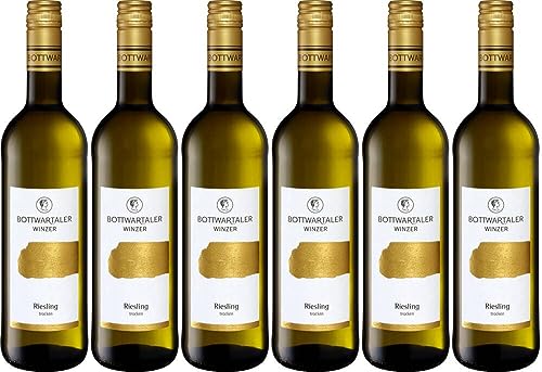 6x Gold Riesling trocken 2023 - Bottwartaler Winzer eG, Württemberg - Weißwein von Bottwartaler Winzer eG