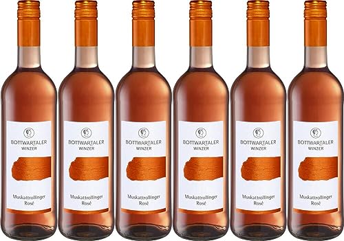 6x Kupfer Muskattrollinger Rosé lieblich 2023 - Bottwartaler Winzer eG, Württemberg - Rosé von Bottwartaler Winzer eG