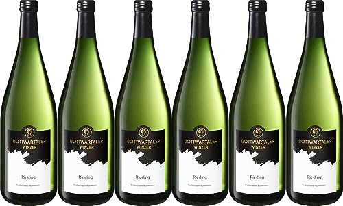 6x Riesling halbtrocken 2022 - Bottwartaler Winzer eG, Württemberg - Weißwein von Bottwartaler Winzer eG