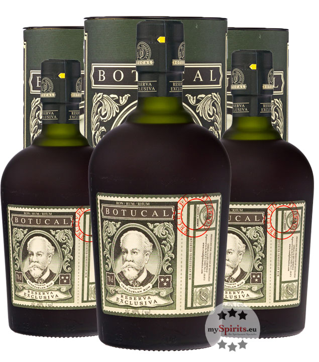 3 x Botucal Reserva Exclusiva Rum in Geschenkdose (40 % vol., 2,1 Liter) von Botucal