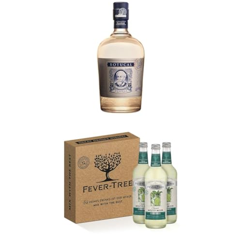 Botucal Planas & FEVER-TREE Mojito Mixer - Mojito Cocktail Set - 1 x 0.7L Weisser Premium Rum mit 3x 500ml Mojito Mixer - Die ideale Kombi für köstliche Mojitos von Botucal