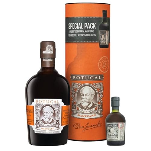 Botucal Rum Mantuano | 700 ml | 40% Vol. | Blend aus bis zu 8 Jahre alten Rums | Dunkler Mixing-Rum | Noten von Trockenfrüchten & Pflaumen | Incl. Miniatur Rum Botucal Reserva Exclusiva von Botucal