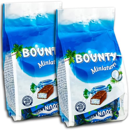 2 er Pack Bounty Miniatures 2x 220 g Schokoriegel Cocos von Bounty