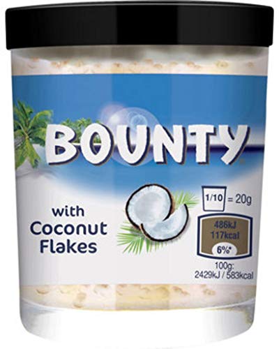 Bounty Milk Chocolate Spread with Coconut Flakes 200g - süßer Brotaufstrich (6x200g) von Bounty