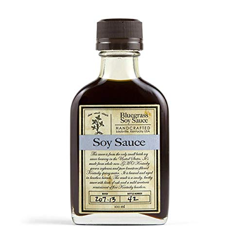 Bluegrass Soy Sauce – Handgebraute Sojasauce aus Kentucky – Natürlich fermentiert & in Bourbonfässern gereift – Einzigartiges Aroma für Sushi, Marinaden & asiatische Gerichte – 100 ml von Bourbon Barrel Foods