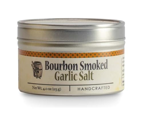 Bourbon Barrel Foods Bourbon Smoked Garlic Salt – Im Bourbonfass geräuchertes Knoblauchsalz, 113g von Bourbon Barrel Foods