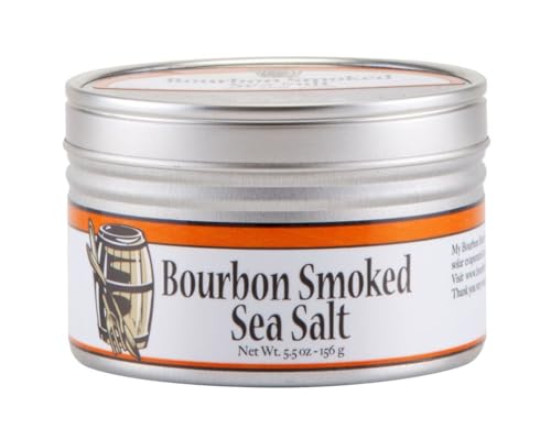 Bourbon Barrel Foods Bourbon Smoked Sea Salt – Handgeerntetes Meersalz, im Bourbonfass geräuchert, 156g von Bourbon Barrel Foods