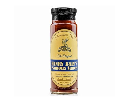 Bourbon Barrel Foods The original Henry Bain's Famous Sauce – Originalrezept aus dem Pendennis Club, handgefertigte Gourmet-Sauce mit süß-würzigen Aromen, 236 ml von Bourbon Barrel Foods