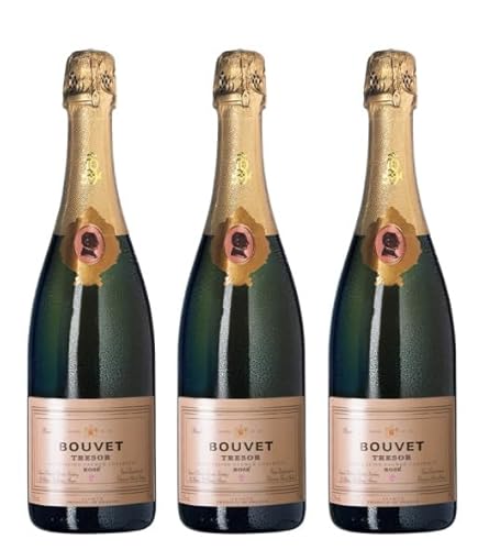 3x 0,75l - Bouvet Ladubay - Trésor - Rosé - brut - Saumur A.O.P. - Loire - Frankreich - Rosé-Schaumwein brut von Bouvet Ladubay