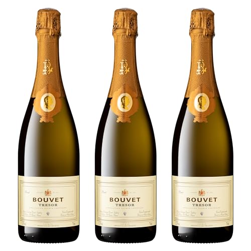 Bouvet Trésor Vintage Saumur Brut AOP - Schaumwein - Im Eichenfass ausgebaut - Chenin Blanc Chardonnay – Feinschmeckerwein - 3 x 0.75 L von Bouvet Ladubay