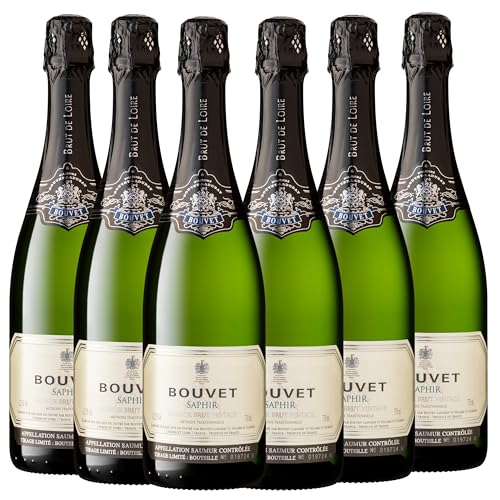 Crémant Saphir Saumur Brut Bouvet Ladubay Schaumwein 6 x 0,75l VINELLO - 6 x Weinpaket inkl. kostenlosem VINELLO.weinausgießer von Bouvet Ladubay