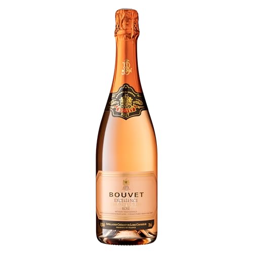 Bouvet Excellence Rosé Crémant de Loire Brut - Klassische Flaschengärung – Cabernet Franc – Cremant Rosé Ideal als Geschenk - 1 x 0.75 L von Bouvet Ladubay