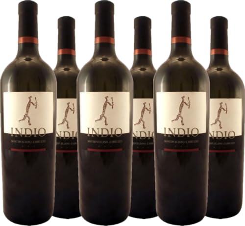 Bove 6er Vorteilspaket Indio Montepulciano d'Abruzzo DOC 2018 (6 x 0.75 l) von Bove