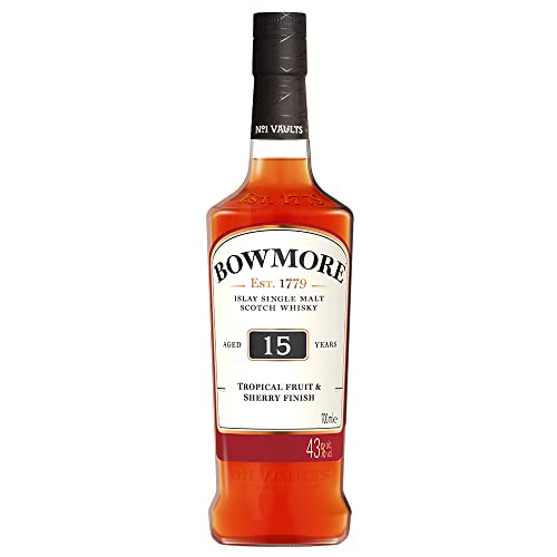 Bowmore 15 Jahre | Islay Single Malt Scotch Whisky | mit Geschenkverpackung | rauchig mit einem Hauch von Sherry | 43% Vol | 700ml Einzelflasche von Bowmore
