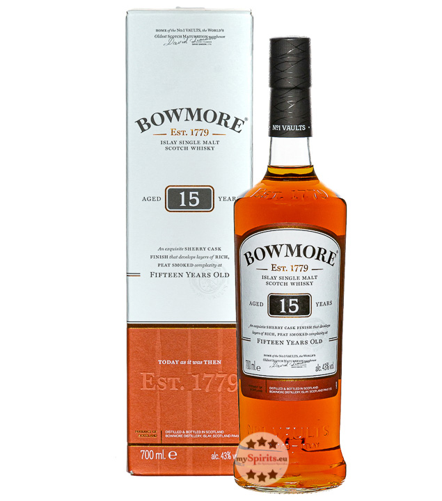 Bowmore 15 Jahre Islay Single Malt Scotch Whisky (43 % Vol., 0,7 Liter) von Bowmore
