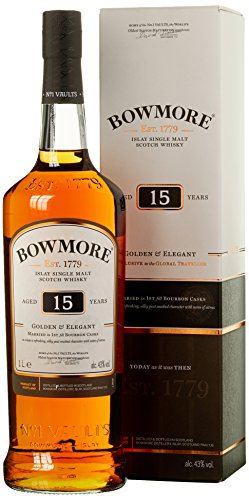 Bowmore 15 Years Old GOLDEN & ELEGANT Travel Exclusive 43% Vol. 1l in Geschenkbox von Bowmore