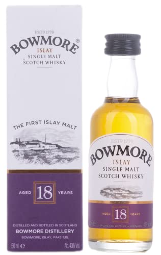 Bowmore 18 Years Old mit Geschenkverpackung Whisky (1 x 0.05 l) von Bowmore