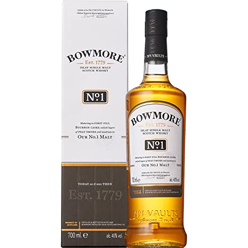 Bowmore No. 1 | Single Malt Scotch Whisky | mit Geschenkverpackung | fruchtiges Aroma mit dezenter Rauchigkeit | 40% Vol. | 700ml von Bowmore