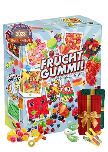 [ Boxiland ] Fruchtgummi Adventskalender 2023 mit 24 verschiedenen Fruchtgummis zum Naschen - leckerer Snack Adventskalender Süßigkeiten von Boxiland