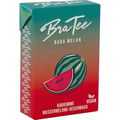 BraTee Baba Melon Kaugummi vegan, 20er Pack (20 x 23,5g) von BraTee