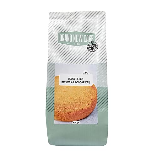 BrandNewCake® Biskuit-Mix Zuckerfrei & Laktosefrei 400g - Perfekte Backmischung für Gesunde Kuchen von Brand New Cake