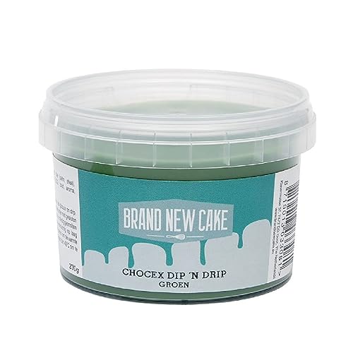 BrandNewCake® Chocex Dip 'n Drip Grün 270g - Perfekte Tortendekoration - Einfache Anwendung - Ideal für Kuchenverzierung von Brand New Cake