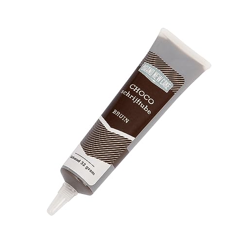 BrandNewCake® Choco Schreibtube 32g - Braun - Perfekte Tortendekoration - Essbare Kuchendekoration von Brand New Cake