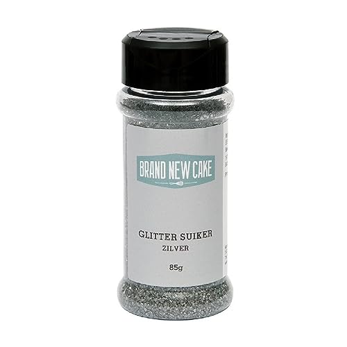 BrandNewCake® Essbarer Glitzerzucker Silber 85g - Perfekte Tortendekoration für funkelnde Backkreationen von Brand New Cake