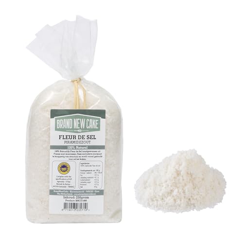 BrandNewCake® Fleur de Sel 250gr - Leicht Feucht - Natursalz - Pyramiden Salz von Brand New Cake