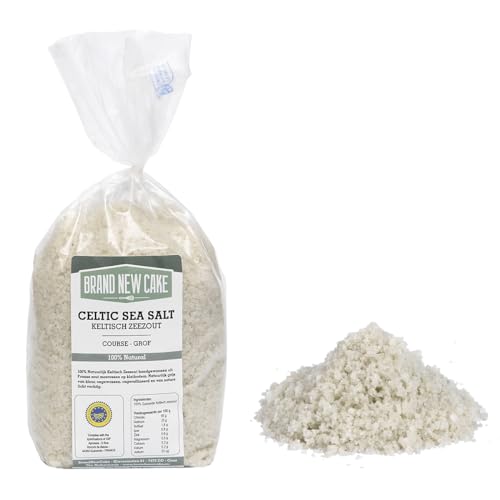 BrandNewCake® Keltisch Meersalz Grob 1kg - Grobes Natursalz - Celtic Sea Salt - Keltisches Salz von Brand New Cake