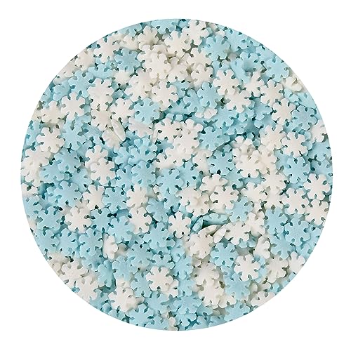 BrandNewCake® Konfetti Schneeflocken Blau/Weiß 500g - Streusel - Sprinkles - Torten Dekoration von Brand New Cake