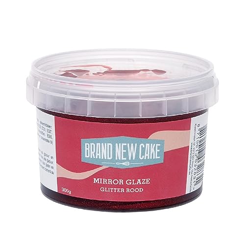 BrandNewCake® Mirror Glaze Glitter Rot 300g - Spiegelglanz für Kuchen und Desserts - Perfekte Tortendekoration von Brand New Cake