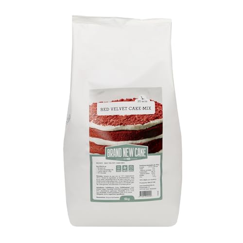 BrandNewCake® Red Velvet Kuchenmischung 4kg - Perfekte Backmischung für Saftigen Roten Samtkuchen von Brand New Cake