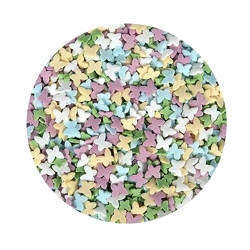 BrandNewCake® Schmetterlings-Konfetti 60g - Streusel - Sprinkles - Torten-Dekoration von Brand New Cake