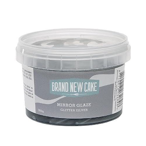 BrandNewCake® Spiegelglanz Glasur Silber 300g - Perfekte Tortendekoration und Dessertverzierung von Brand New Cake