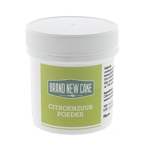 BrandNewCake® Zitronensäure Pulver 60g - Ideal für Backen und Konservieren - Hochwertige Backzutaten von Brand New Cake