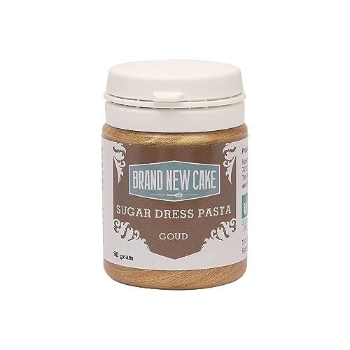 BrandNewCake® Zucker-Dekorpaste Gold 90g – Essbare Tortendeko für kreative Backideen von Brand New Cake