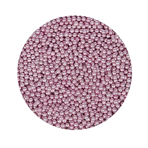 BrandNewCake® Zuckerperlen Metallic Rosa Ø 4mm 80g - Streusel - Essbare Kuchendekoration von Brand New Cake