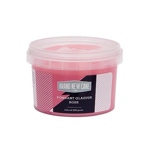 BrandNewCake® Fondant Glasur Rosa 300g - Perfekt für Torten Dekoration und Verzierung - Hochwertige Kuchengarnierung von Brand New Cake