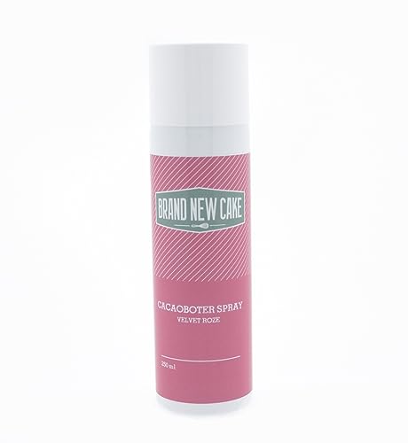 BrandNewCake® Kakaobutter Spray Velvet Rosa 250ml - Perfekte Kuchendekoration - Einfache Anwendung für Tortenverzierung von Brand New Cake