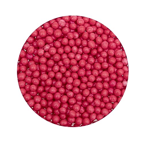 BrandNewCake® Weiche Rote Perlen 500g - Streusel - Kuchen Dekoration - Essbare Zuckerperlen für Backen und Verzieren von Brand New Cake