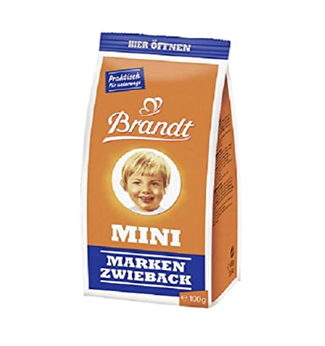 Brandt Mini-Zwieback, 100 g (Packung mit 6) von Brandt