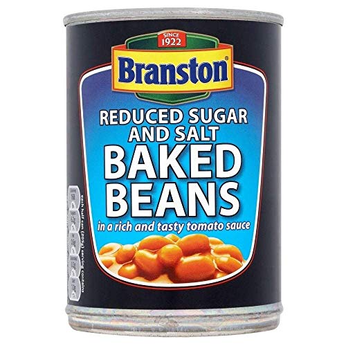 Branston Reduzierte Salz und Zuckerbohnen in Tomatensauce, 410 g von Branston