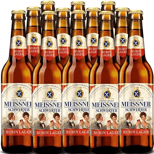 Meissner Schwerter Rubin Lager (12 Flaschen à 0,5 l / 4,7% vol.) von Brauerei Schwerter Meißen