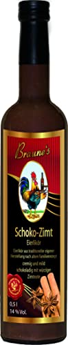 Braune’s Eierlikör Schoko-Zimt 0,5 L (14% vol.) – Cremig & Dickflüssig – Traditionelle Herstellung aus der Manufaktur – Schokoladig mit Feiner Zimtnote von Braune's