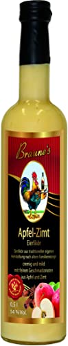 Braune’s Eierlikör Apfel-Zimt 0,5 L (14% vol.) – Besonders Cremig & Dickflüssig – Traditionelle Herstellung aus der Manufaktur – Ideal pur, als Dessert, Cocktail oder zum Backen von Braune's