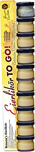 Braunes Eierlikör TO GO | Sonnenseite | 10 x 25ml zum Probieren! | (3er Pack/ToGo Stange) von Braune's